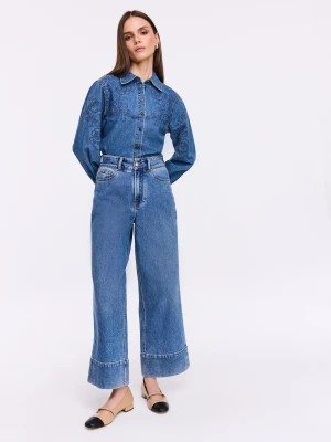 Jeansowe spodnie z nogawkami ⅞ TARANKO