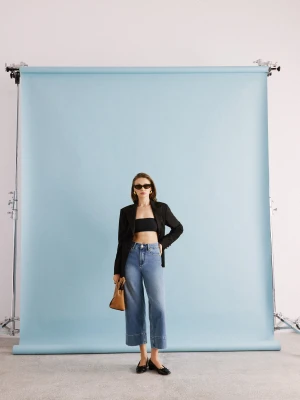 Jeansowe spodnie z nogawkami ⅞ TARANKO