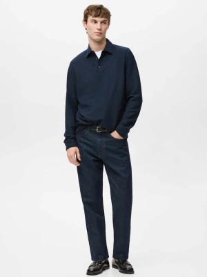 Jeansy 100% bawełna regular fit cropped niebieski - Mężczyzna - - MANGO MAN