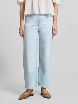 Jeansy 7/8 o kroju straight fit Boss Jasnoniebieski