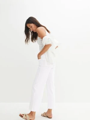 Jeansy 7/8 wide fit bonprix