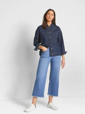 Jeansy 7/8 wide fit bonprix