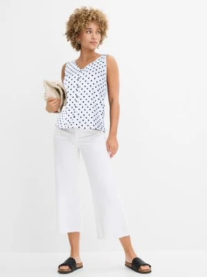 Jeansy 7/8 wide fit bonprix