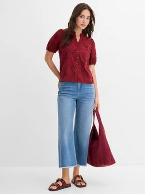Jeansy 7/8, wide fit bonprix