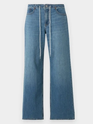 Jeansy baggy Abercrombie & Fitch niebieski denim