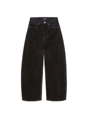 Jeansy baggy AllSaints brązowy
