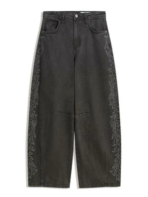 Jeansy baggy Bershka szary