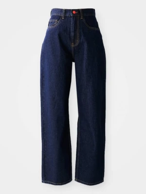 Jeansy baggy BeWider niebieski denim
