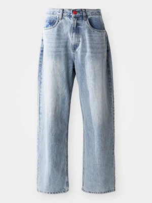 Jeansy baggy BeWider niebieski denim