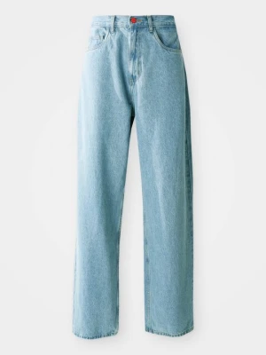 Jeansy baggy BeWider niebieski denim