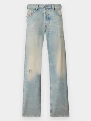 Jeansy baggy Diesel niebieski denim