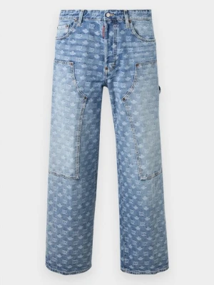 Jeansy baggy Dsquared2 niebieski denim