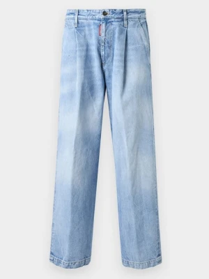 Jeansy baggy Dsquared2 niebieski denim