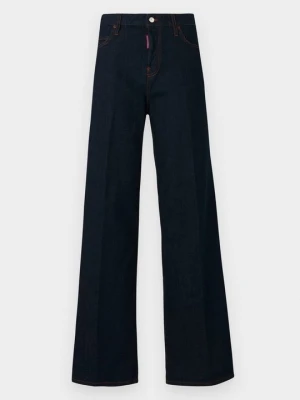 Jeansy baggy Dsquared2 niebieski denim