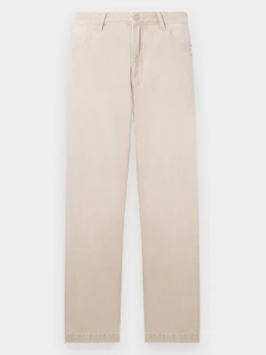 Jeansy baggy Emporio Armani beżowy
