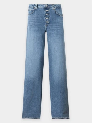 Jeansy baggy Free People niebieski