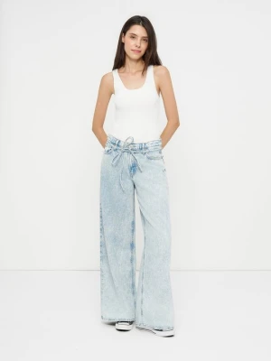 Jeansy baggy GAP fioletowy