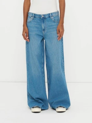 Jeansy baggy GAP niebieski denim