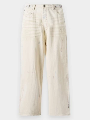 Jeansy baggy Jaded London mleczny