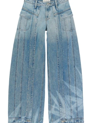 Jeansy baggy Lee jasnoniebieski denim