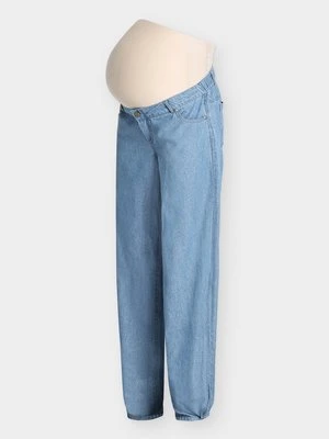 Jeansy baggy Mamalicious niebieski denim