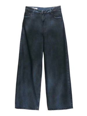 Jeansy baggy PULL&BEAR ciemnoniebieski