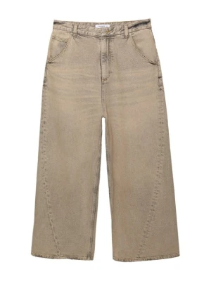 Jeansy baggy PULL&BEAR jasnoszary