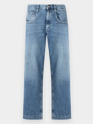 Jeansy baggy Replay niebieski denim