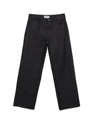Jeansy baggy Stradivarius jasnoszary melanż