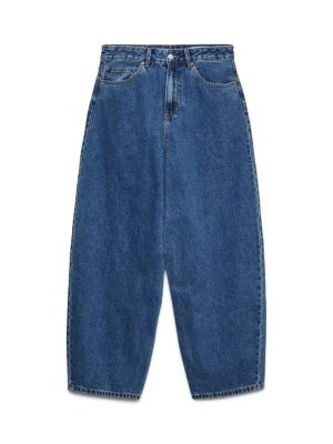 Jeansy baggy Vero Moda niebieski denim