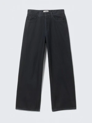 Jeansy baggy Weekday czarny