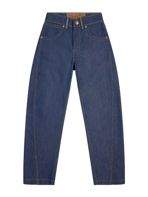 Jeansy baggy Wrangler niebieski denim
