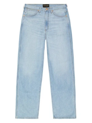 Jeansy baggy Wrangler niebieski denim