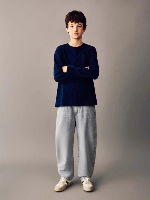 Jeansy balloon szary denim - Dzieci - - MANGO KIDS
