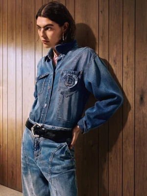 jeansy balloon z szwami Desigual