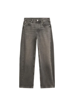 Jeansy Balloon Ze Średnim Stanem - Szary Naturalny - - Massimo Dutti - Kobieta