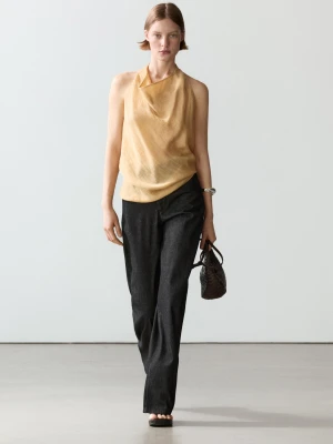 Jeansy Barrel Fit - Czarny - - Massimo Dutti - Kobieta