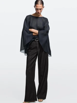 Jeansy Barrel Fit - Czarny - - Massimo Dutti - Kobieta