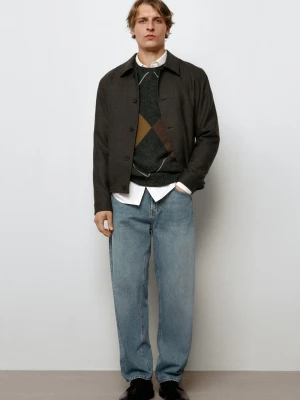 Jeansy Barrel Fit - Indygo - Massimo Dutti - Male
