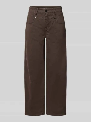 Jeansy barrel o kroju regular fit z mieszanki bawełny model 'ODELE' CAMBIO Ciemnobrązowy