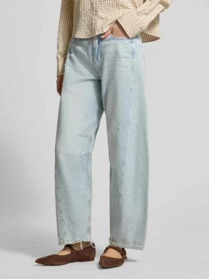 Jeansy barrel o kroju relaxed fit z czystej bawełny model 'BALOON HR 1.0' Boss Orange