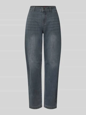 Jeansy barrel z mieszanka bawełny, krój relaxed fit model 'Barrel long' Buena Vista Średnioszary