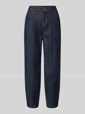 Jeansy barrel z mieszanki bawełny model 'Ballon Str Denim' Buena Vista Ciemnoniebieski