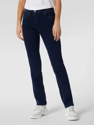 Jeansy barwione o kroju straight fit jeans model ‘GINA’ Zerres