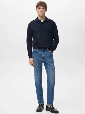 Jeansy Ben cropped tapered fit średni niebieski - Mężczyzna - - MANGO MAN