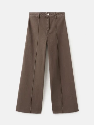 Jeansy bezszwowe z bawełny brązowy - Dzieci - - MANGO KIDS