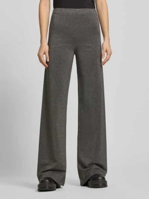 Jeansy błyszczące o rozkloszowanym kroju z elastycznym pasem model ‘Loui’ OH APRIL