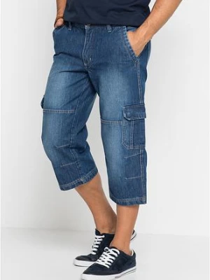 Jeansy bojówki 3/4 regular fit z prostymi nogawkami bonprix