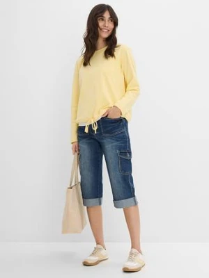 Jeansy bojówki mid waist, ze stretchem bonprix