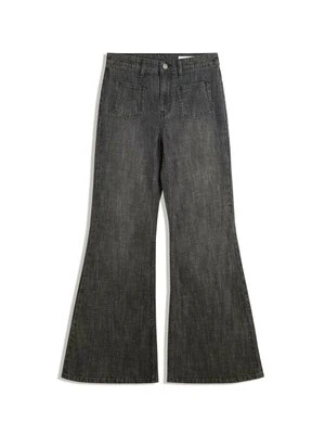 Jeansy Bootcut Bershka czarny